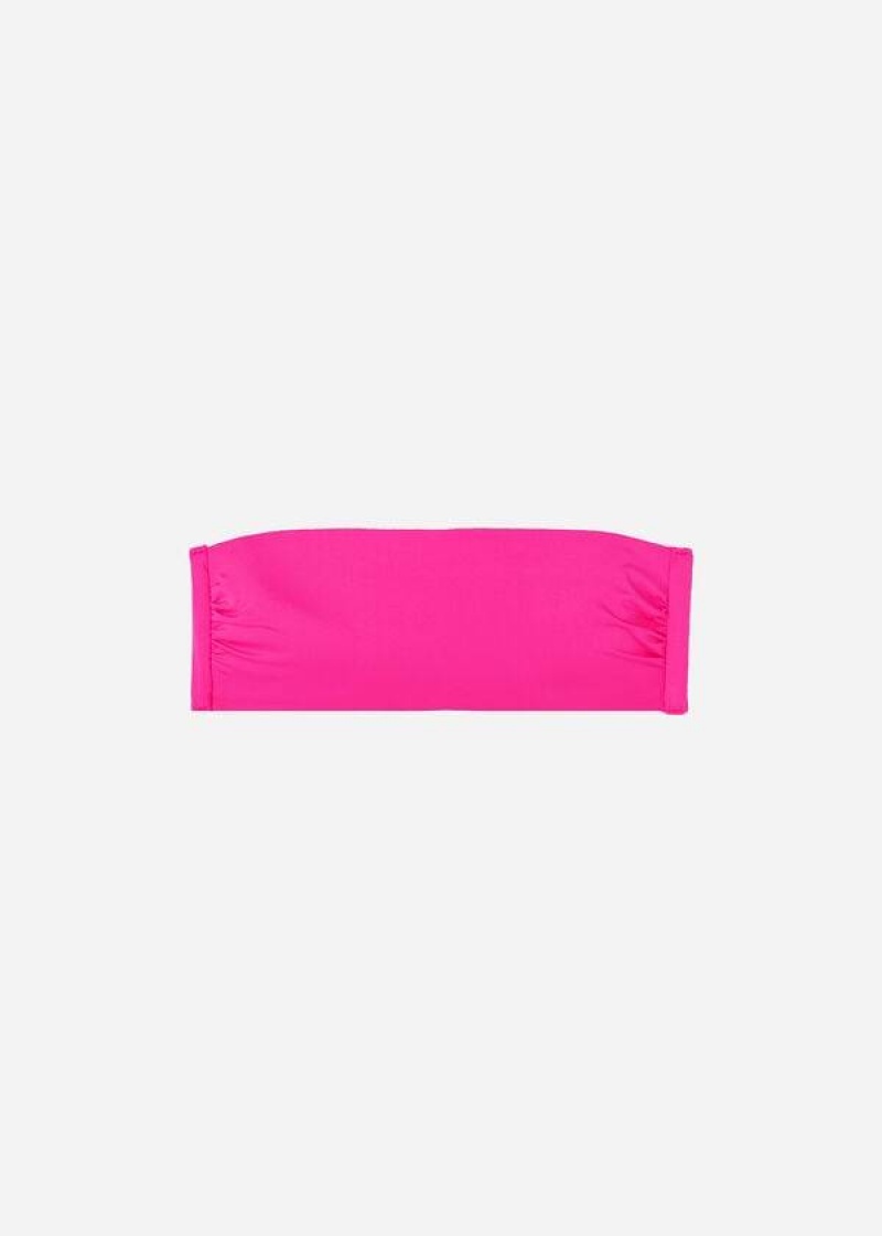 Calzedonia Gepolstert Bandeau Indonesia Eco rosa Bikinioberteile Damen Rosa | DE2386KI