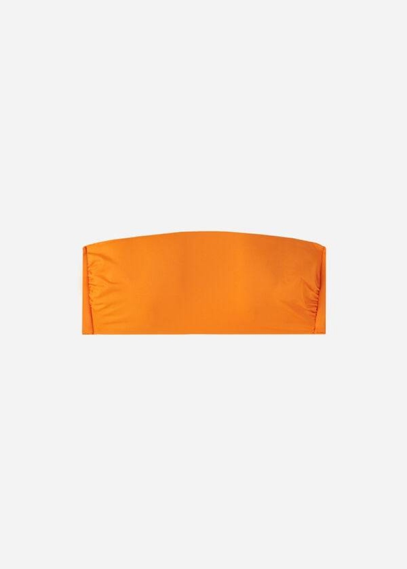 Calzedonia Gepolstert Bandeau Indonesia Eco Strapless Bikinioberteile Damen Orange | DE2382CE