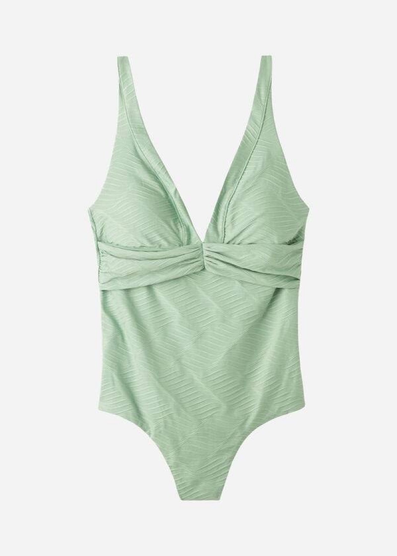 Calzedonia Gepolstert One-Piece Genova Badeanzüge Damen Grün | DE2017KI