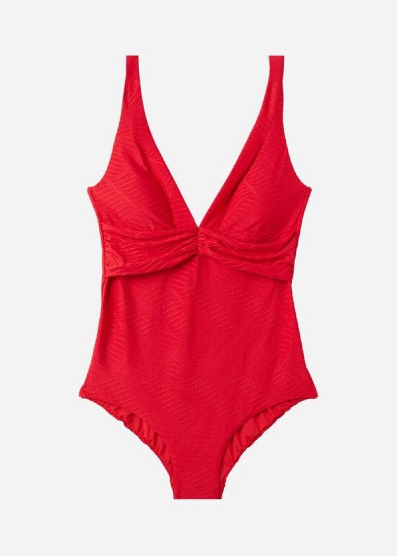 Calzedonia Gepolstert One-Piece Genova Badeanzüge Damen Rot | DE2016JJ