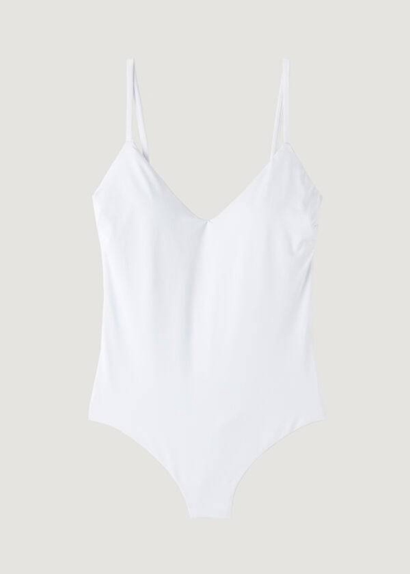 Calzedonia Gepolstert One-Piece Indonesia Badeanzüge Damen Weiß | DE2010AP