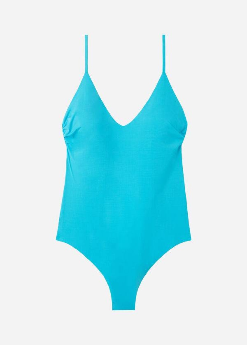 Calzedonia Gepolstert One-Piece Indonesia Badeanzüge Damen Türkis | DE2008OR