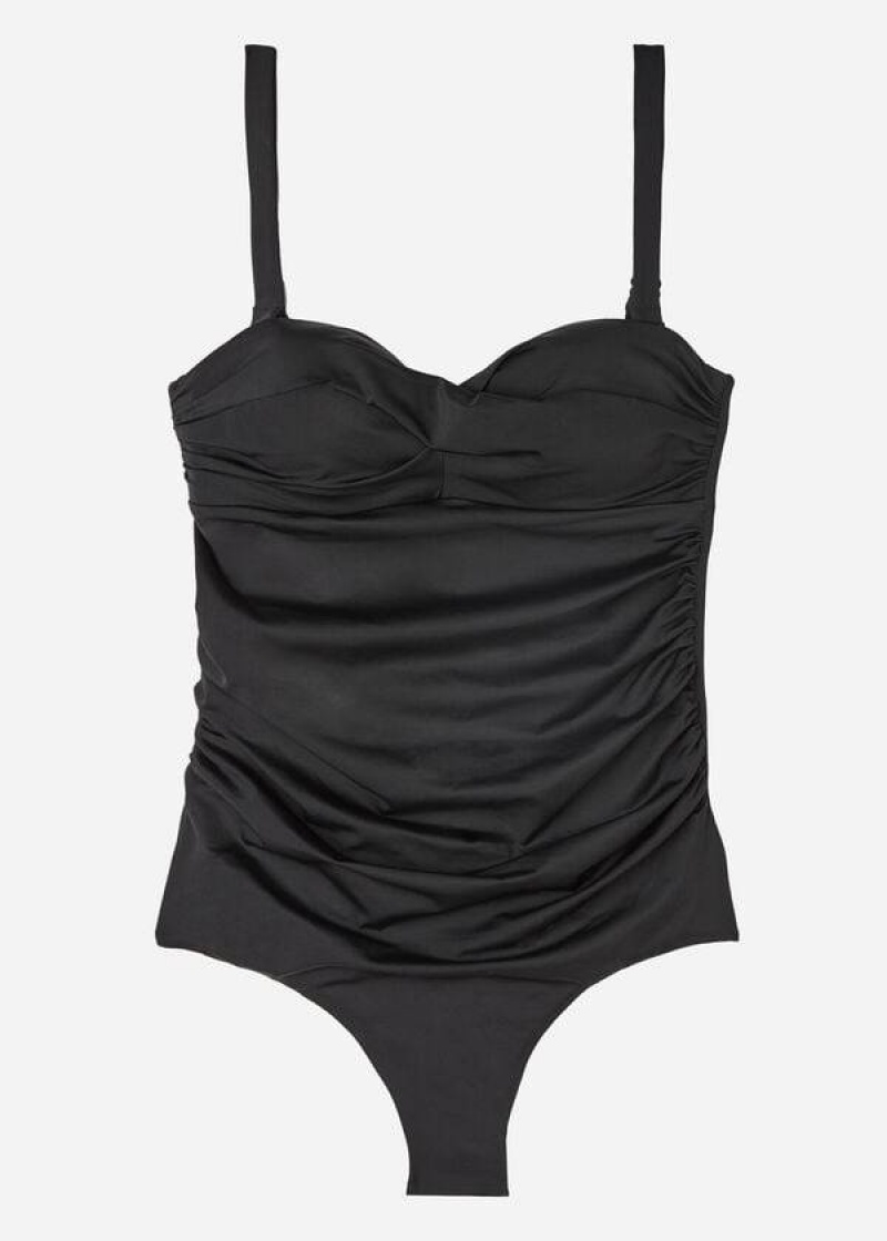 Calzedonia Gepolstert One-Piece Roma Badeanzüge Damen Schwarz | DE2006UT