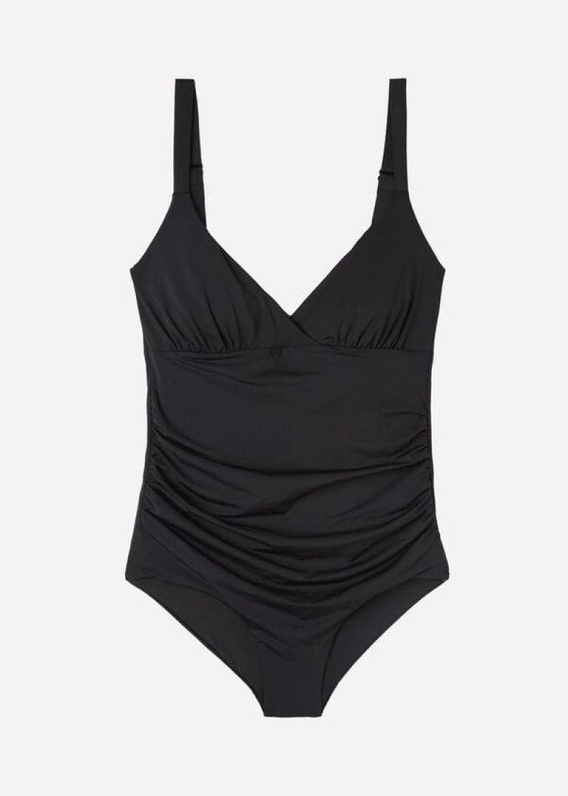 Calzedonia Gepolstert One-Piece Shaping-Effect Indonesia Eco Badeanzüge Damen Schwarz | DE1999MA