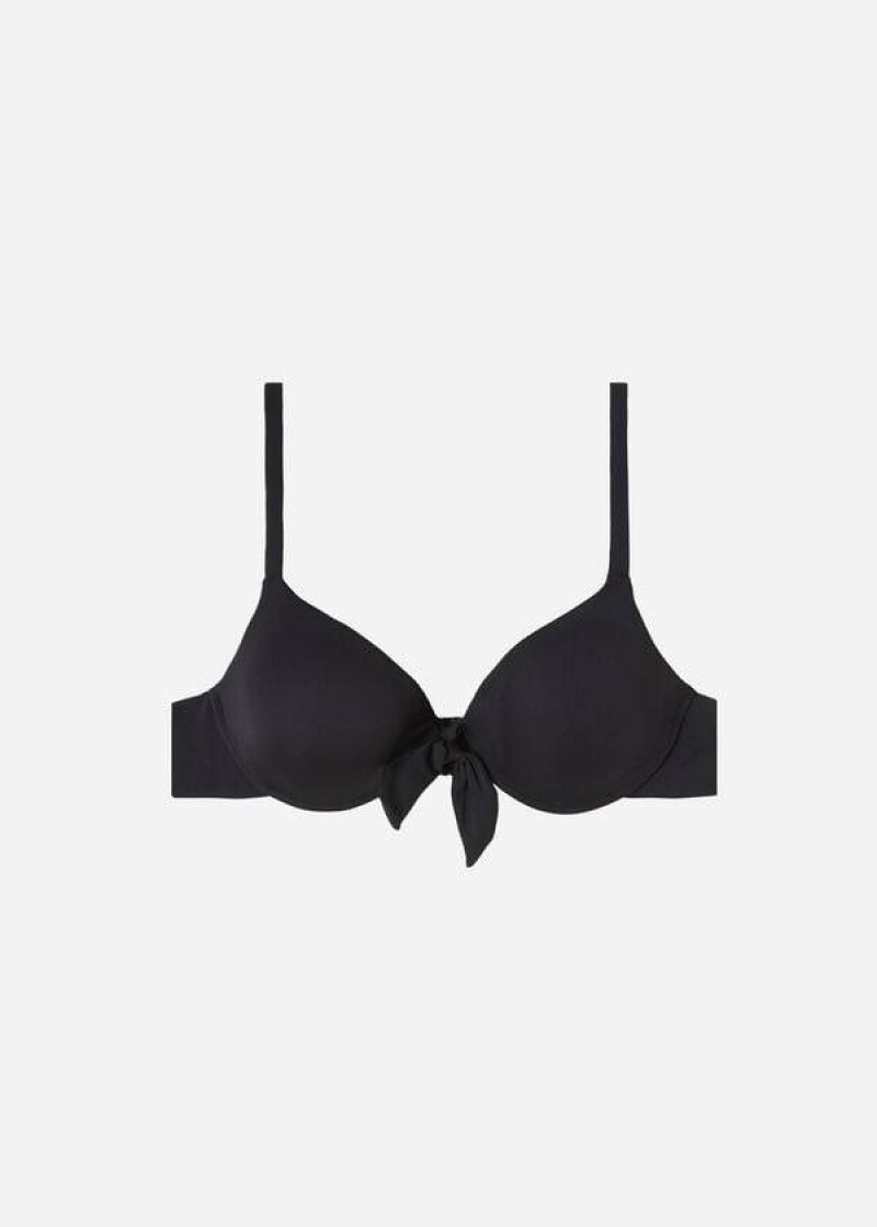 Calzedonia Gepolstert Push-Up Indonesia Bikinioberteile Damen Schwarz | DE2339DN