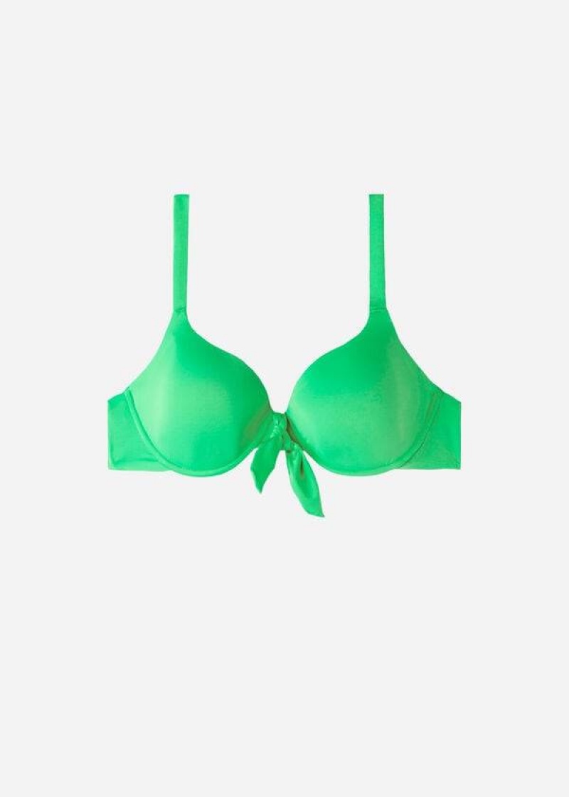 Calzedonia Gepolstert Push-Up Indonesia Bikinioberteile Damen Grün | DE2338FM