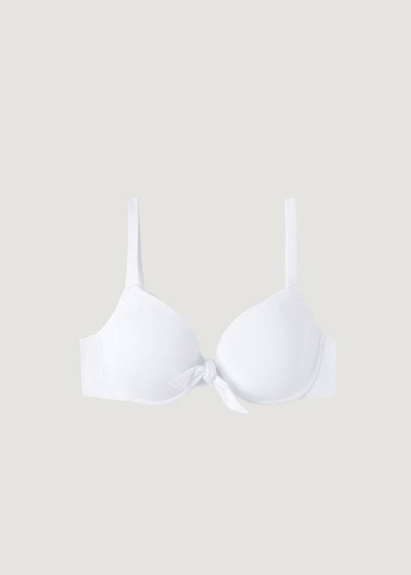 Calzedonia Gepolstert Push-Up Indonesia Bikinioberteile Damen Weiß | DE2336HK