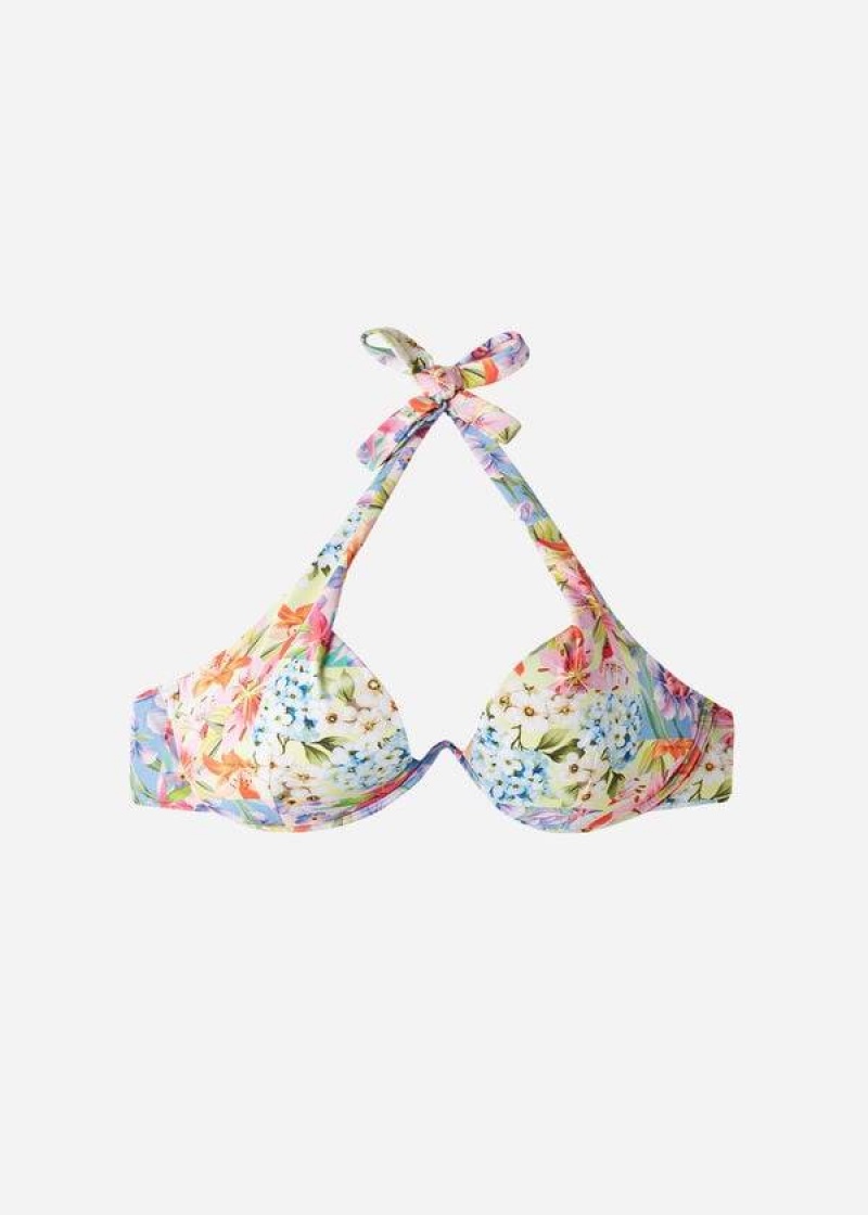 Calzedonia Gepolstert Push-Up Minorca Eco Bikinioberteile Damen Mehrfarbig | DE2325QZ