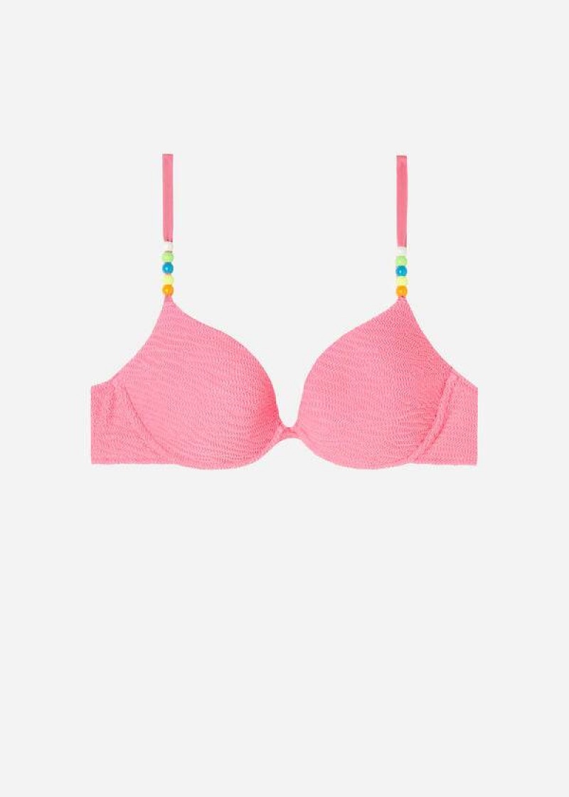 Calzedonia Gepolstert Push-Up San Diego Bikinioberteile Damen Rosa | DE2314SO