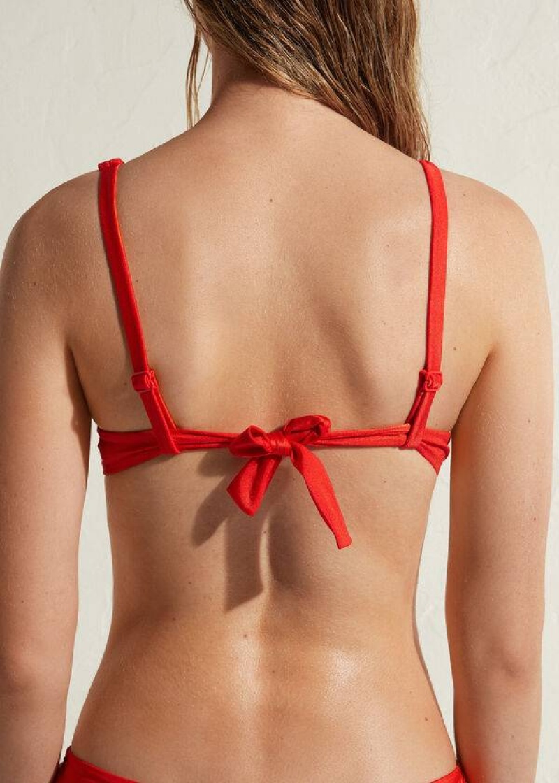 Calzedonia Gepolstert Push-up Marrakech Bikinioberteile Damen Rot | DE2328BC