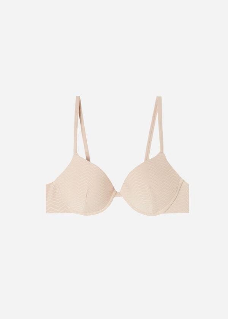 Calzedonia Gepolstert Push-up The Hamptons Bikinioberteile Damen Beige | DE2310NB