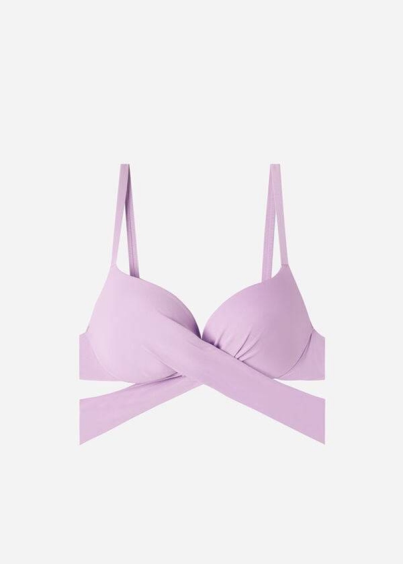 Calzedonia Gepolstert Push Up Indonesia Eco Bikinioberteile Damen Lila | DE2370IS