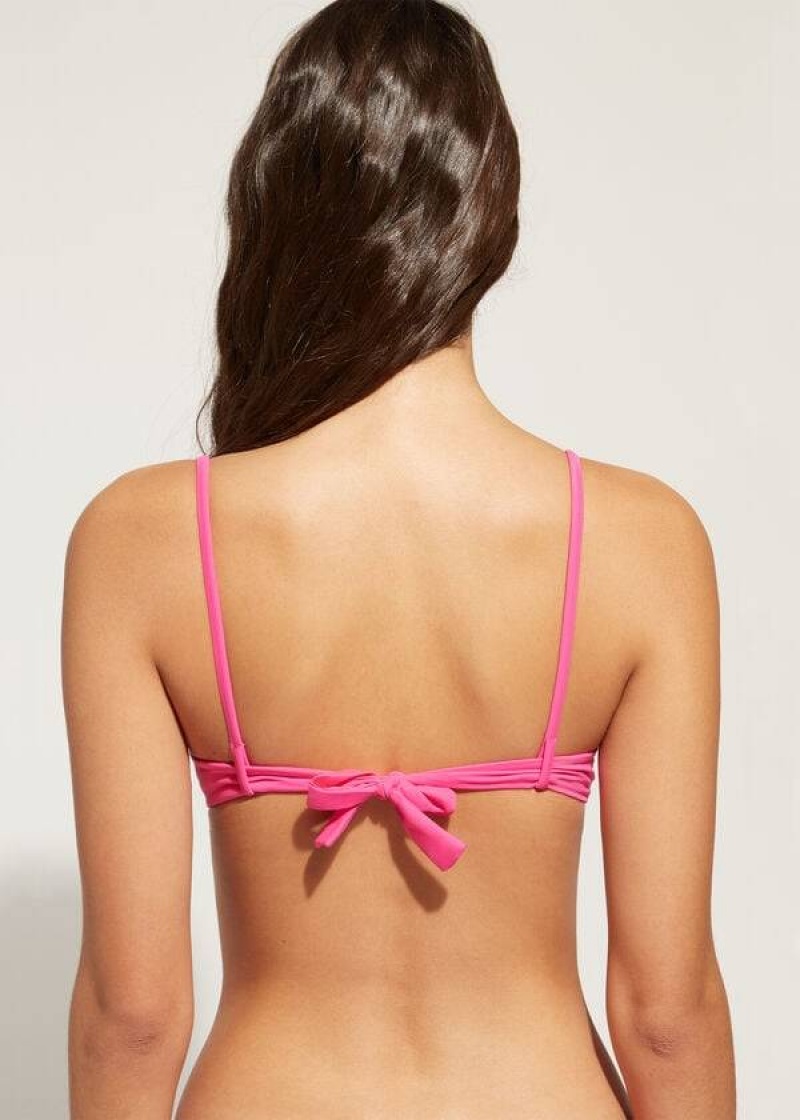 Calzedonia Gepolstert Push Up Shanghai Bikinioberteile Damen Rosa | DE2358ZG