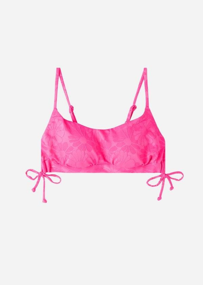 Calzedonia Gepolstert Tank-Stylen Antibes Bikinioberteile Damen Rosa | DE2308VD