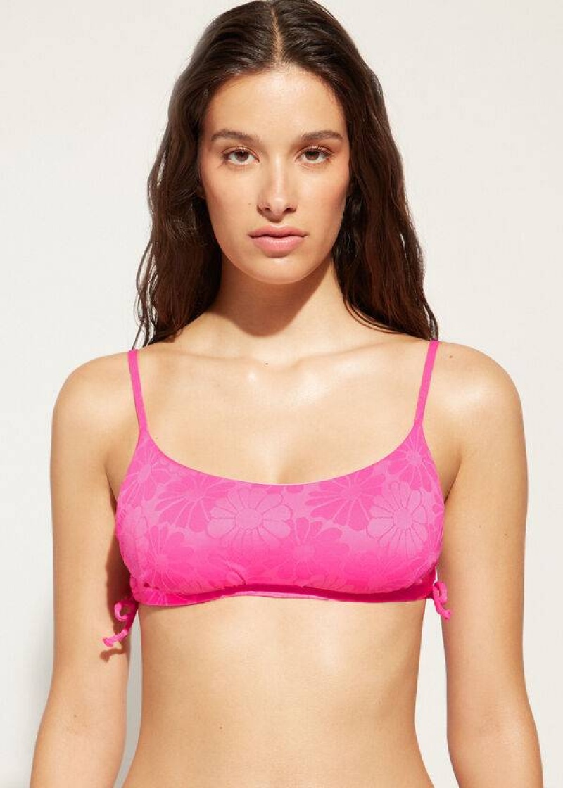 Calzedonia Gepolstert Tank-Stylen Antibes Bikinioberteile Damen Rosa | DE2308VD