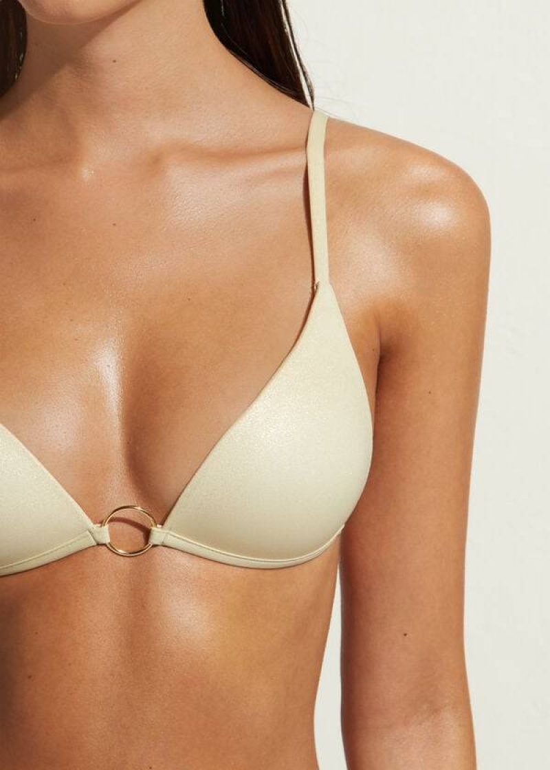 Calzedonia Gepolstert Triangle Abu Dhabi Bikinioberteile Damen Gold | DE2299FM