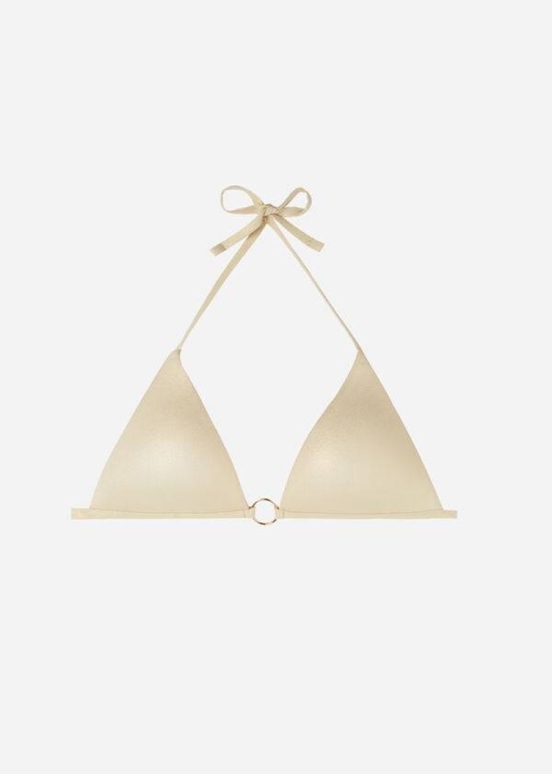 Calzedonia Gepolstert Triangle Abu Dhabi Bikinioberteile Damen Gold | DE2299FM