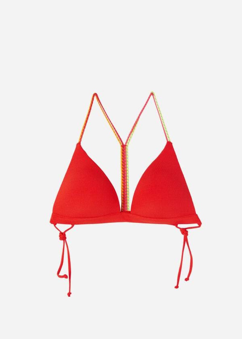 Calzedonia Gepolstert Triangle Berlino Bikinioberteile Damen Rot | DE2295PQ