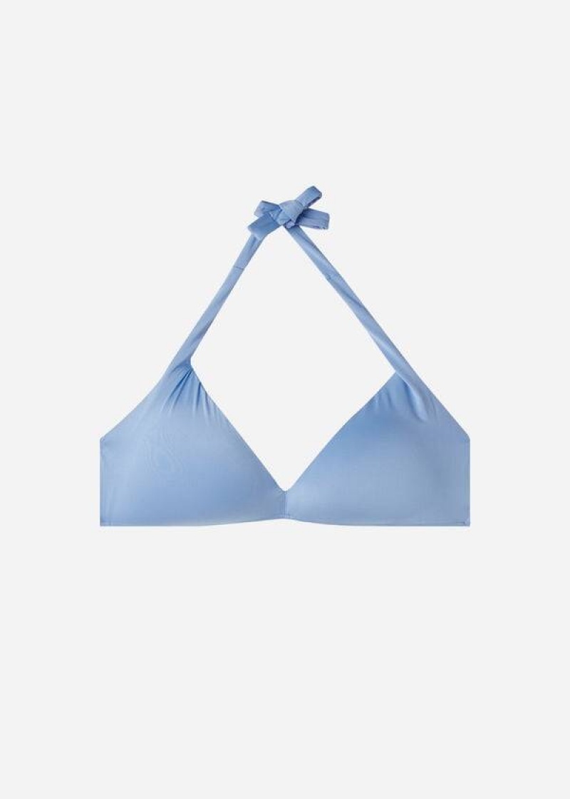 Calzedonia Gepolstert Triangle Indonesia Eco Bikinioberteile Damen Blau | DE2283BC