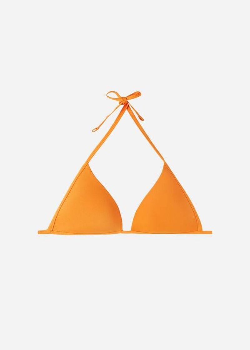 Calzedonia Gepolstert Triangle Indonesia Eco rise Bikinioberteile Damen Orange | DE2274GL