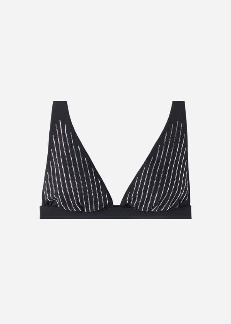 Calzedonia Gepolstert Triangle Shanghai Bikinioberteile Damen Schwarz | DE2257BC