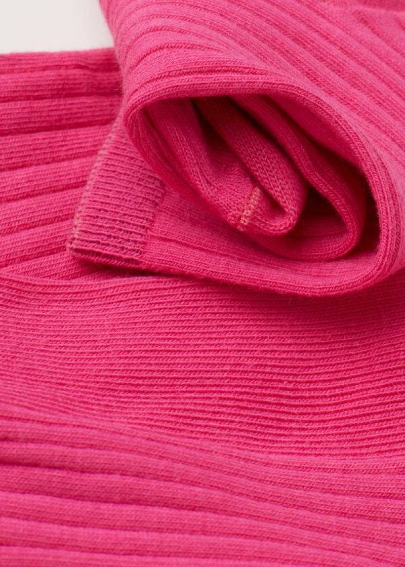 Calzedonia Gerippt Kurzes Socken Damen Rosa | DE1710VD