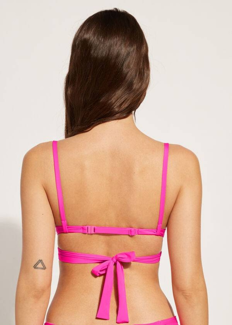 Calzedonia Graduated Gepolstert Push Up Indonesia Bikinioberteile Damen Rosa | DE2469DN