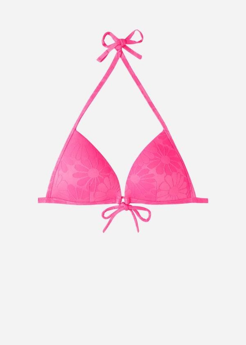 Calzedonia Graduated Gepolstert Triangle Antibes Bikinioberteile Damen Rosa | DE2463LH