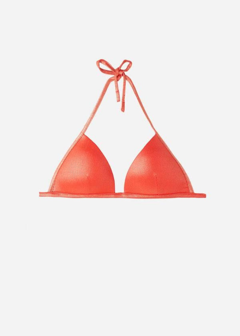 Calzedonia Graduated Gepolstert Triangle Antigua Bikinioberteile Damen Koralle Orange | DE2461XF