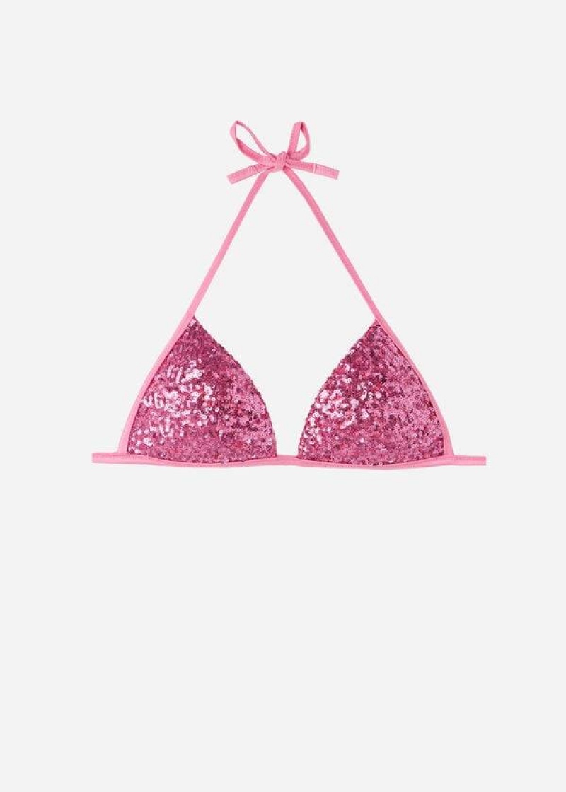 Calzedonia Graduated Gepolstert Triangle Cannes Bikinioberteile Damen Rosa | DE2457NB