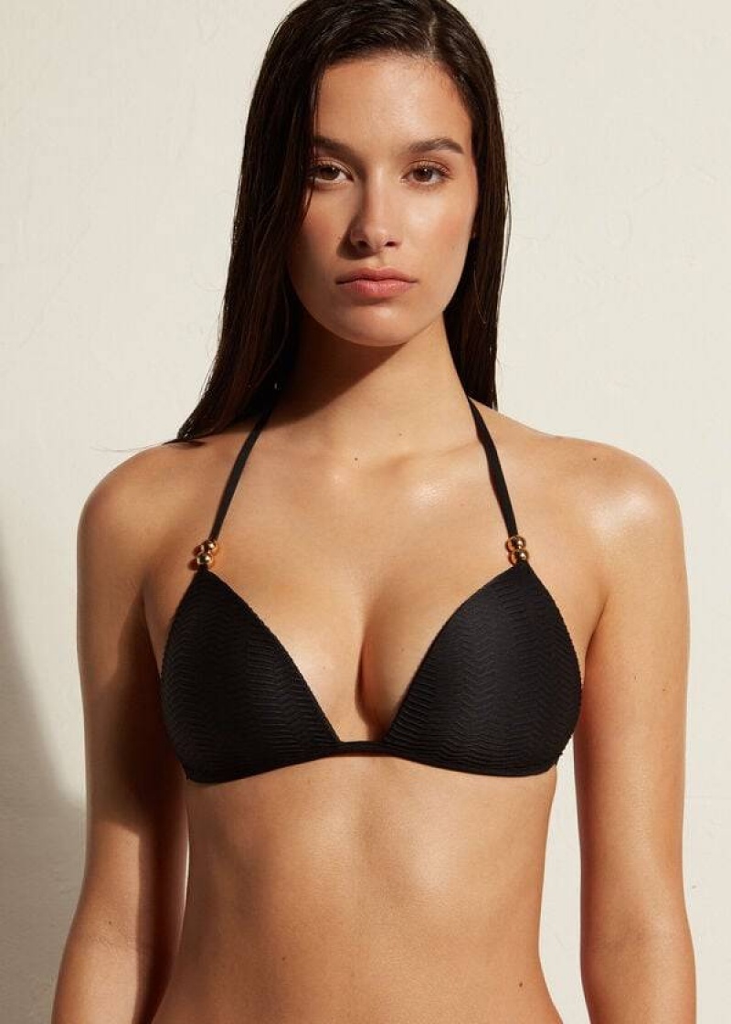 Calzedonia Graduated Gepolstert Triangle Casablanca Bikinioberteile Damen Schwarz | DE2455QZ