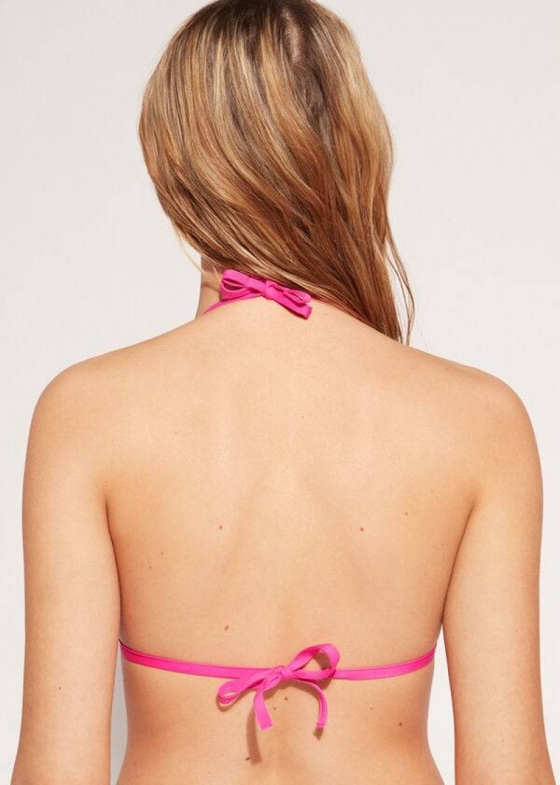 Calzedonia Graduated Soft Gepolstert Triangle Indonesia Bikinioberteile Damen Rosa | DE2429QZ