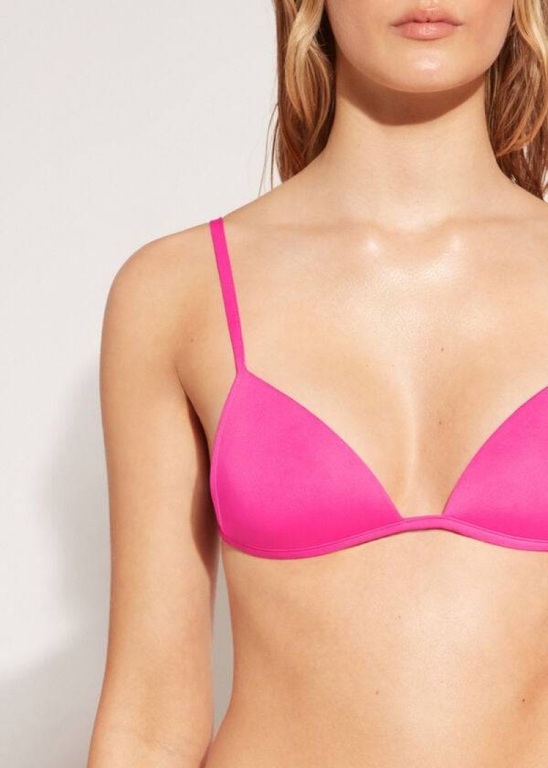 Calzedonia Graduated Soft Gepolstert Triangle Indonesia Bikinioberteile Damen Rosa | DE2429QZ