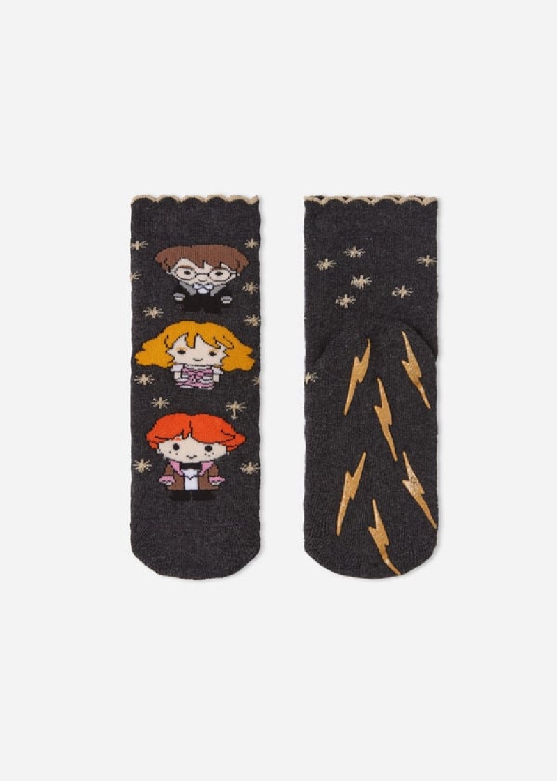 Calzedonia Harry Potter Christmas Non-Slip Kurzes Socken Kinder Braun | DE1084XF