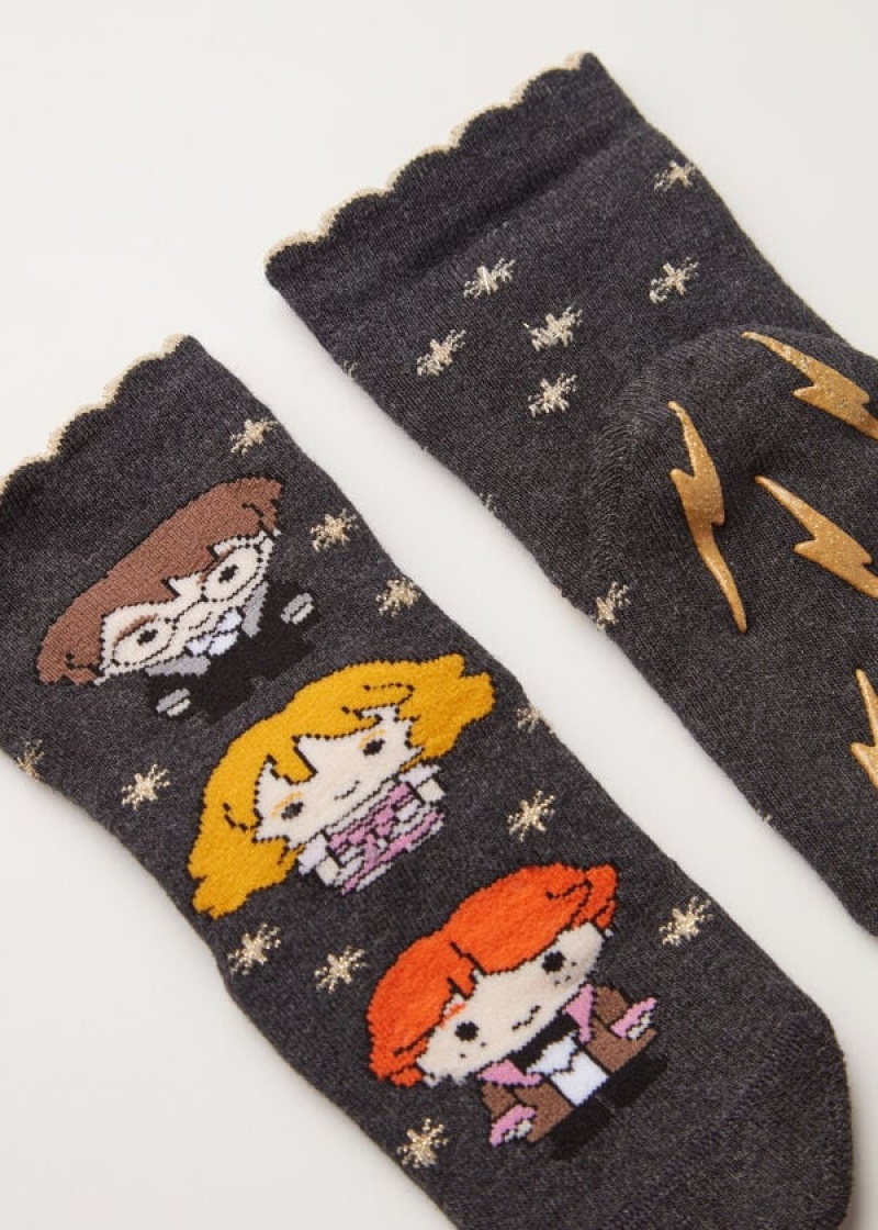 Calzedonia Harry Potter Christmas Non-Slip Kurzes Socken Kinder Braun | DE1084XF