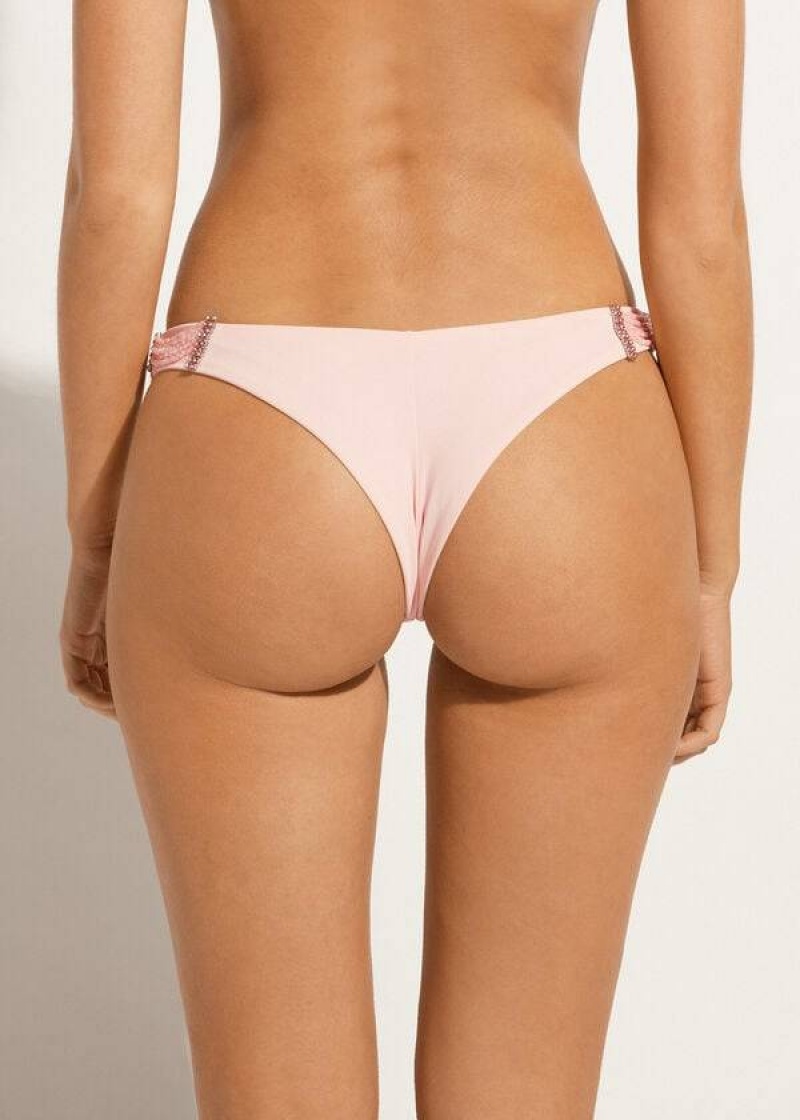 Calzedonia High-Cut Brazilian Manila Bikinihosen Damen Rosa | DE2748YU