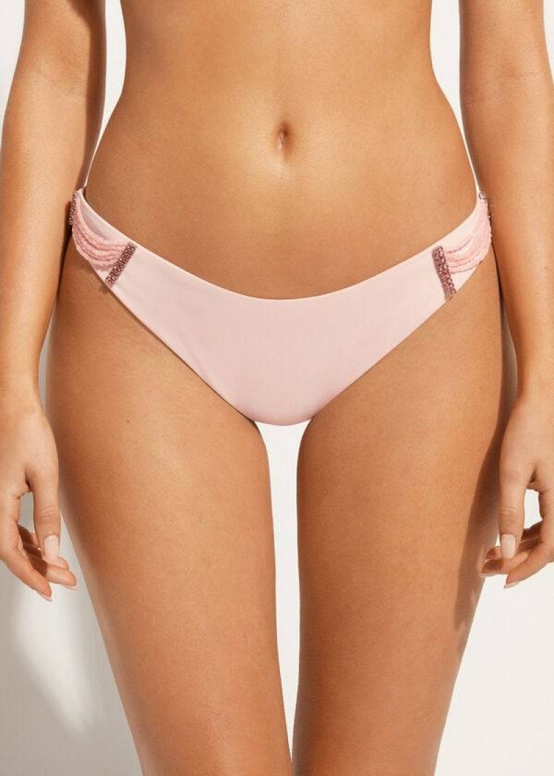 Calzedonia High-Cut Brazilian Manila Bikinihosen Damen Rosa | DE2748YU