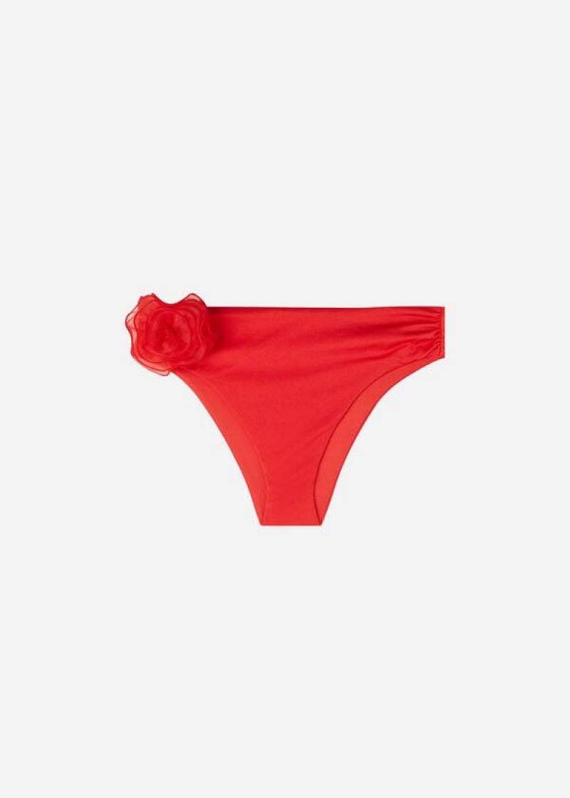 Calzedonia High-Taille Bora Bora Bikinihosen Damen Rot | DE2738HK