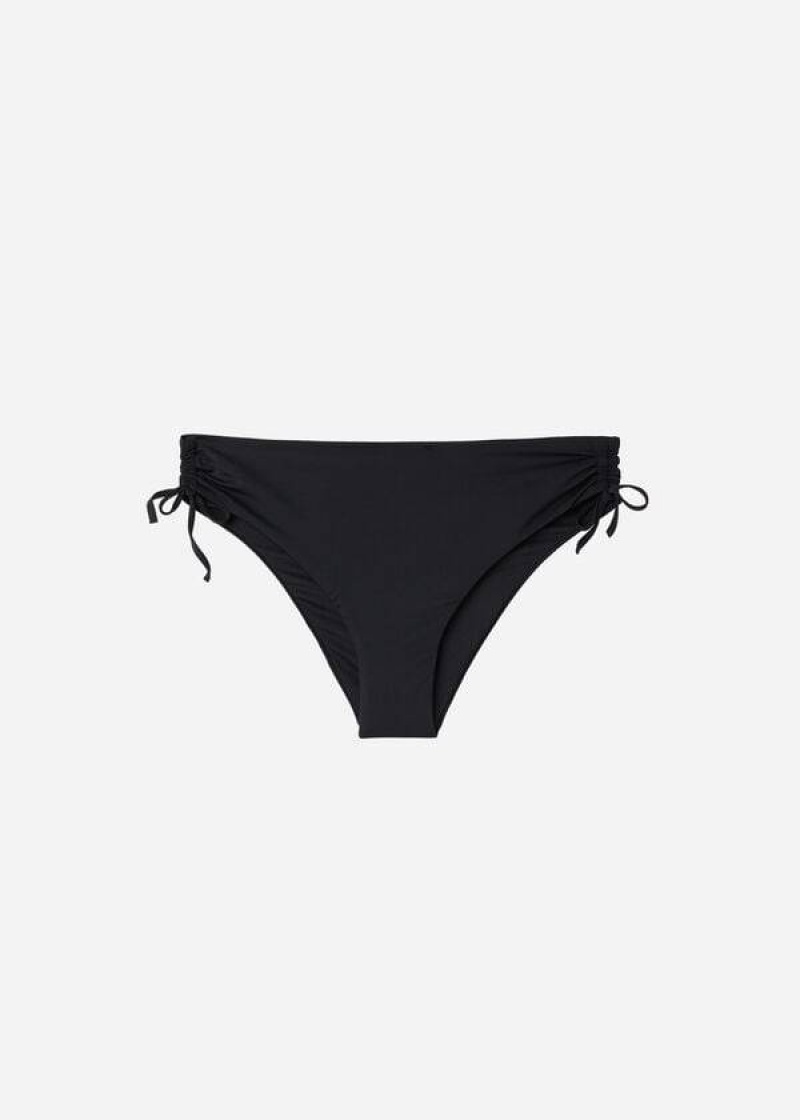 Calzedonia High-Taille Drawstring Indonesia Bikinihosen Damen Schwarz | DE2736KI