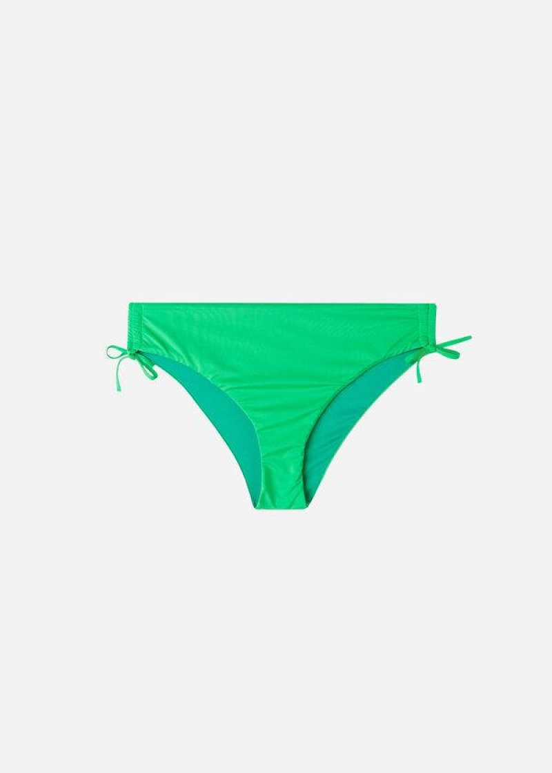 Calzedonia High-Taille Drawstring Indonesia Bikinihosen Damen Grün | DE2735LH