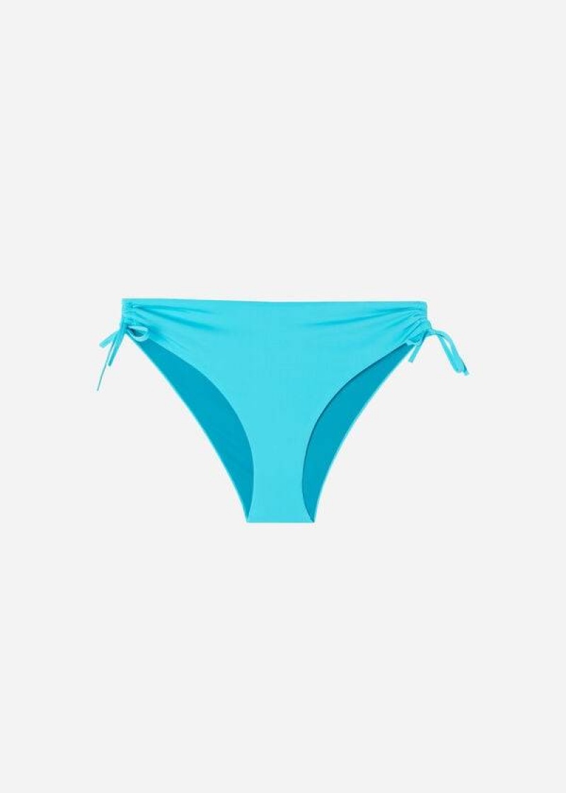 Calzedonia High-Taille Drawstring Indonesia Bikinihosen Damen Türkis | DE2733XF