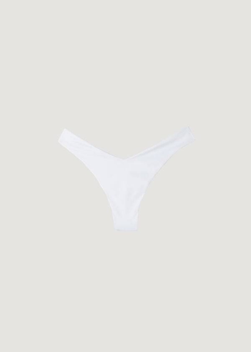 Calzedonia High Cut Brazilian Indonesia Eco Bikinihosen Damen Weiß | DE2806LH