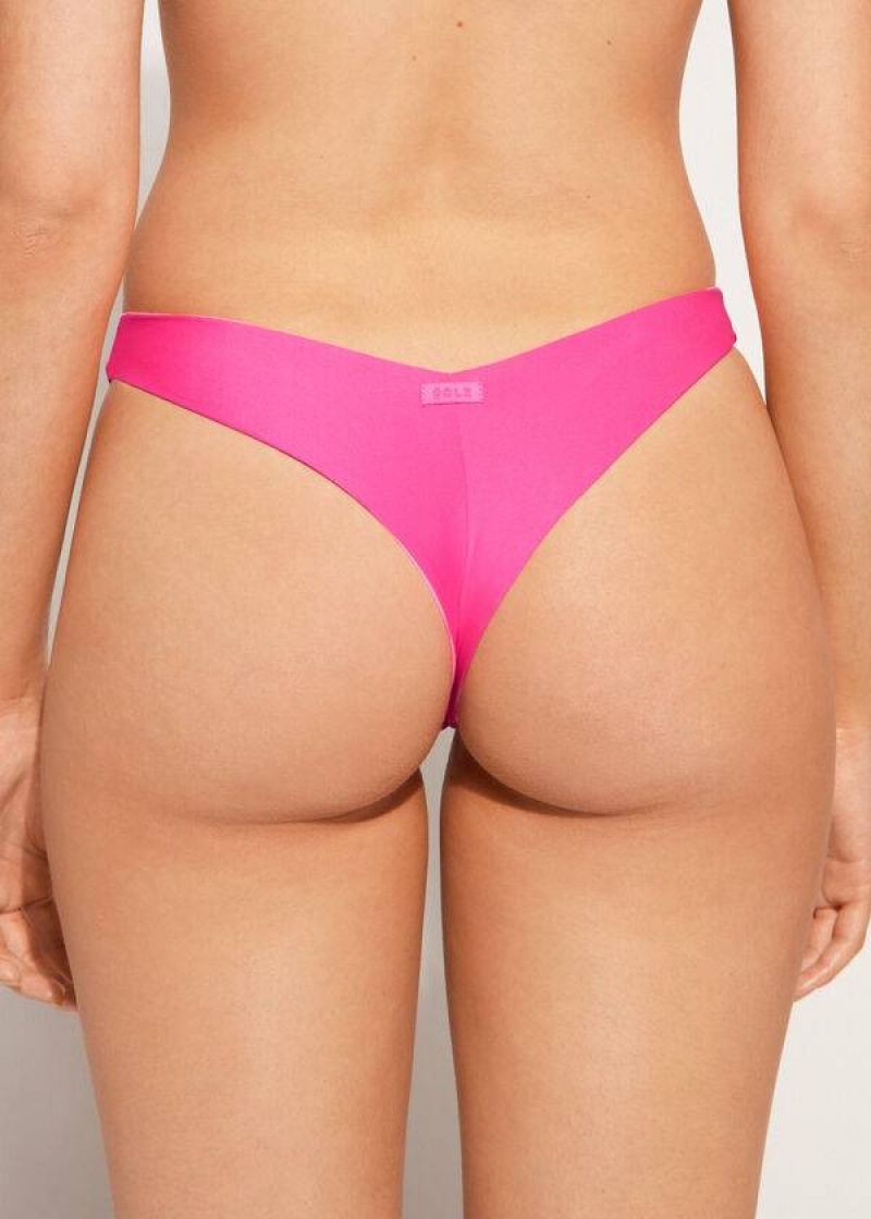 Calzedonia High Cut Brazilian Indonesia Eco Bikinihosen Damen Rosa | DE2802VD