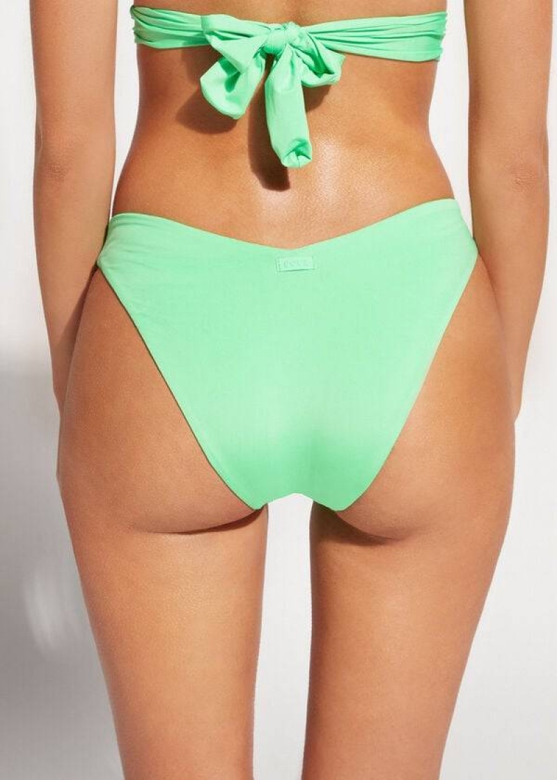 Calzedonia High Cut Indonesia Eco Bikinihosen Damen Mintfarben | DE2795RW