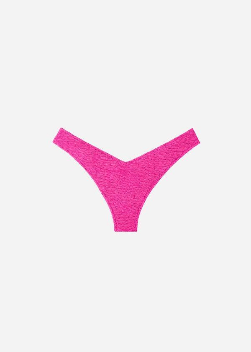 Calzedonia High Cut V-shaped Brazilian Miami Bikinihosen Damen Rosa | DE2792UT