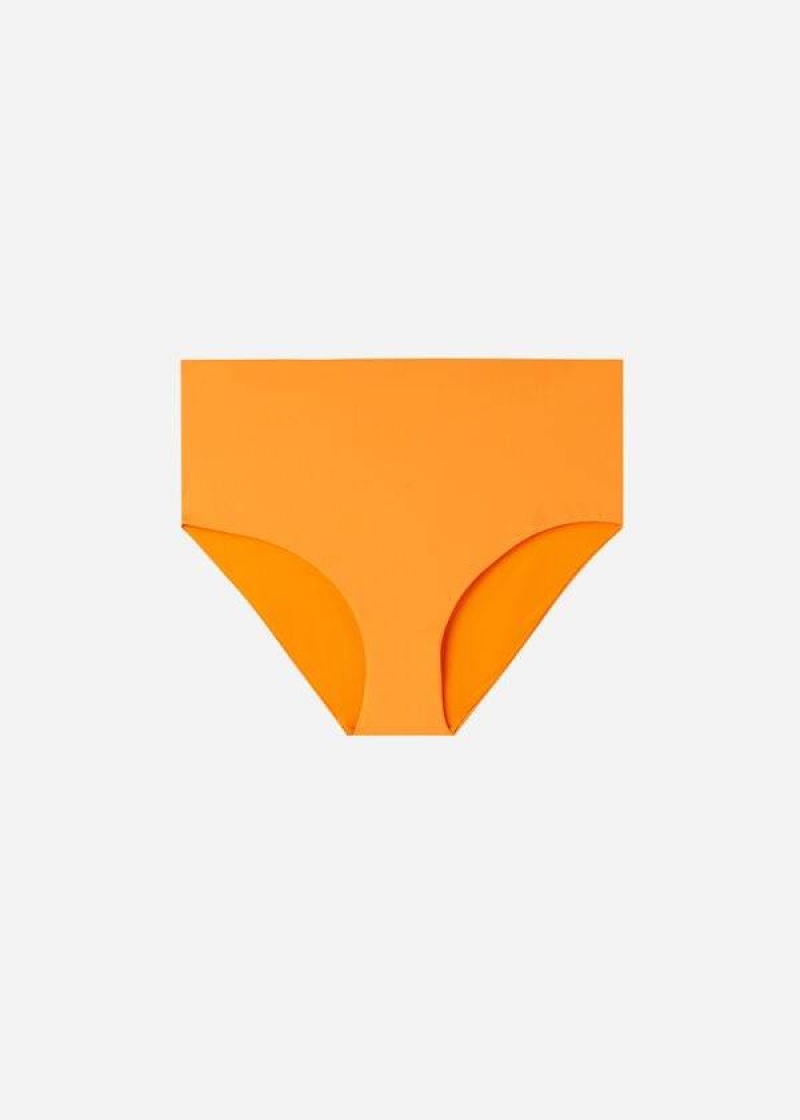 Calzedonia High Shaper Taille Indonesia Eco Bikinihosen Damen Orange | DE2785FM