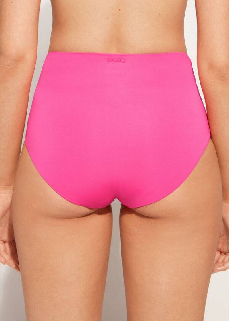 Calzedonia High Shaper Taille Indonesia Eco Bikinihosen Damen Rosa | DE2782NB