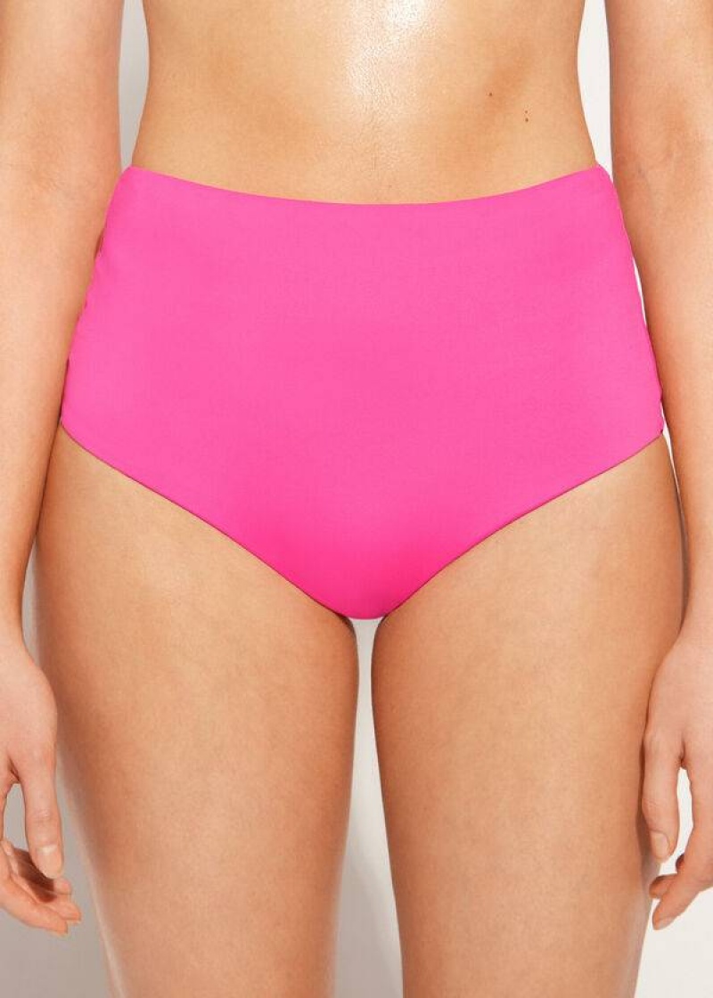 Calzedonia High Shaper Taille Indonesia Eco Bikinihosen Damen Rosa | DE2782NB