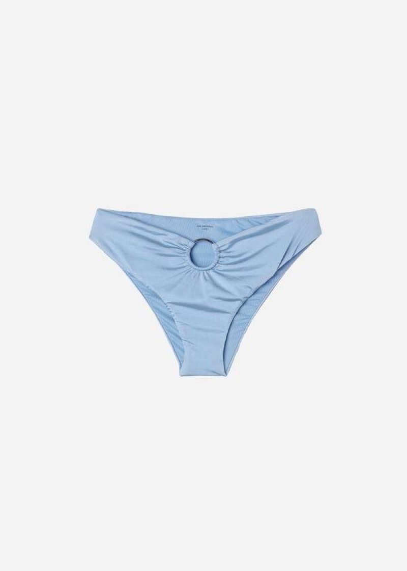 Calzedonia High Taille Abu Dhabi Bikinihosen Damen Blau | DE2775YU