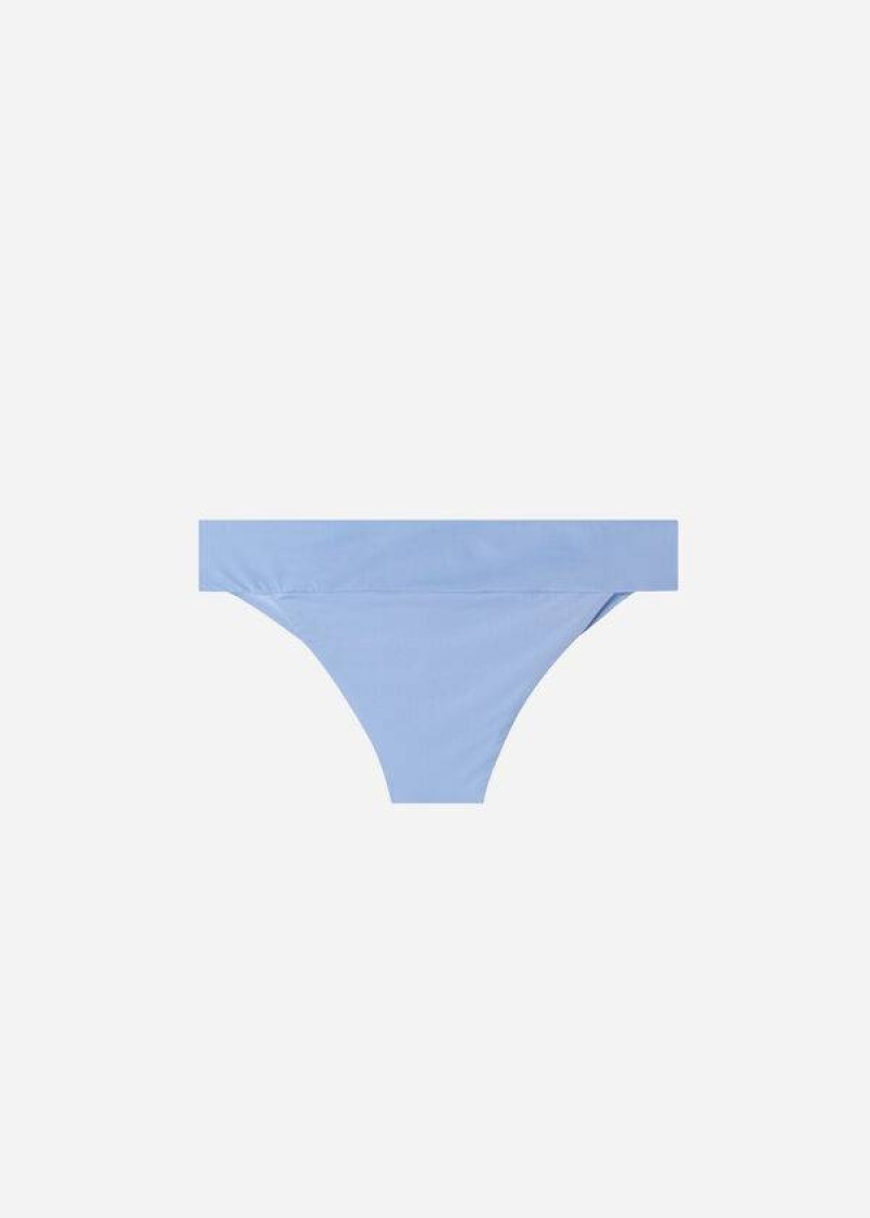 Calzedonia High Taille Brazilian Indonesia Eco Bikinihosen Damen Blau | DE2773IS